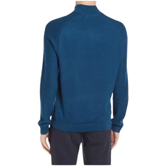 Ted Baker NWT Lostit Long Sleeve Half Zip Funnel Neck Sweater Size 4 (US L) Blue - Picture 2 of 11